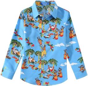 img 4 attached to SSLR Big Boy's Festive Button Down: Santa Claus Ugly Hawaiian Christmas Shirts for Holiday Parties