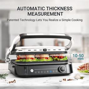 img 2 attached to 🍳 Gevi 7-in-1 Electric Grill Air Fryer Combo with Temperature Control - Stainless Steel Electric Griddle, 2 Nonstick Plates, Silver