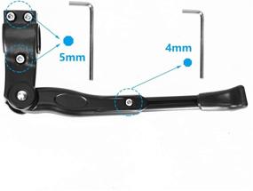 img 1 attached to 🚴 Premium SEISSO Aluminum Alloy Rear Kickstand: Adjustable for 18-26 inch Mountain Bike & Road Bicycle – Enhanced Stability for Adult Sports Bikes!