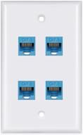 🔌 victek ethernet wall plate 4 port - cat6 cable female to female connector логотип