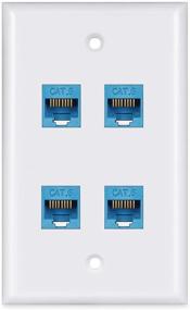 img 4 attached to 🔌 VICTEK Ethernet Wall Plate 4 Port - Cat6 Cable Female to Female Connector