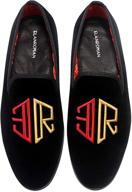 👞 elanroman embroidered loafers for weddings, men's shoes, length & slip-ons logo