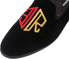 img 2 attached to 👞 ELANROMAN Embroidered Loafers for Weddings, Men's Shoes, Length & Slip-Ons