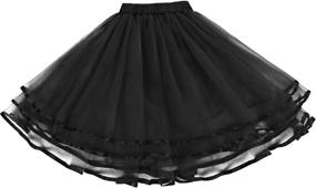 img 2 attached to 👗 LaceLady Vintage Women's Petticoat Tutu Underskirt Crinoline Dance Slip Belt