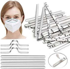 img 4 attached to 500Pcs Metal Nose Bridge Strip for Mask, Aluminum Flat Nose Clips - 90MM Self Adhesive Nose Bridge Bracket Nose Wire, DIY Making Accessories for Sewing Crafts