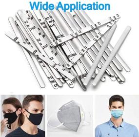 img 1 attached to 500Pcs Metal Nose Bridge Strip for Mask, Aluminum Flat Nose Clips - 90MM Self Adhesive Nose Bridge Bracket Nose Wire, DIY Making Accessories for Sewing Crafts