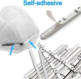 img 3 attached to 500Pcs Metal Nose Bridge Strip for Mask, Aluminum Flat Nose Clips - 90MM Self Adhesive Nose Bridge Bracket Nose Wire, DIY Making Accessories for Sewing Crafts