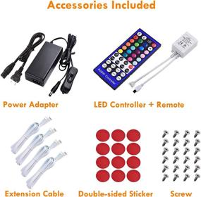 img 3 attached to 🔆 Lvyinyin Linkable Puck Light - RGBWW Under Cabinet LED Lighting Kit with Wireless Remote Control Dimmer - RGB & Warm White - Hard Wire 120V to 12V Wall Plug - Pack of 12 Lights