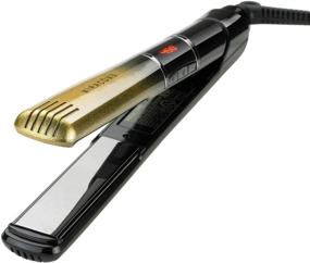 img 4 attached to 🔥 MIRACOMB Titanium Flat Iron Hair Straightener and Curler - Professional Styling Tools with Ionic Wand, 1 Inch Mirror Floating Plates, 6 Digital Temp Settings, and Auto Shut Off - Gold Elegance