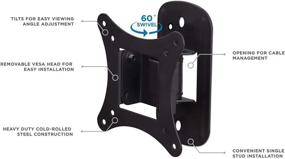 img 2 attached to 📺 Mount Plus MP-KPL-110: Premium Tilt Swivel RV TV Wall Mount Bracket - 19" to 27" - 75 100 VESA Compatible - Low-Profile Slim Design - 44lb Capacity