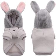 🐰 rozkitch rabbit bunny dog hoodie - halloween christmas pet costume, soft warm dog coat sweatshirt sweater with hood hat for small medium dogs in autumn/winter cold weather/spring логотип