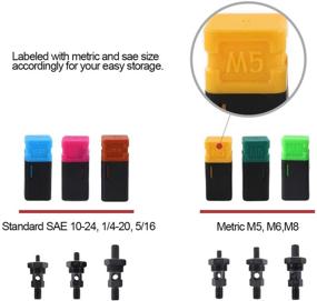 img 2 attached to 🔧 Hilitchi 13" Nut Cert Tool Kit: Efficiently Handle Nuts with 6Pcs Metric & SAE Mandrels M5, M6, M8, 10-24, 1/4-20, 5/16-18