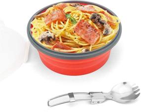 img 4 attached to CCyanzi Collapsible Container Stainless Microwave Outdoor Recreation for Camping & Hiking