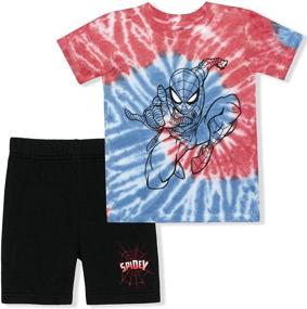 img 4 attached to Spiderman Marvel Short Sleeve Shorts