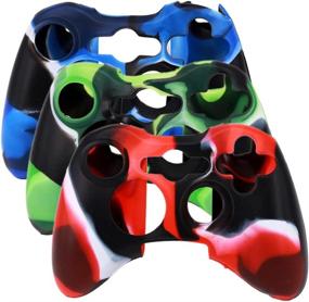 img 4 attached to 🎮 Enhance Your Gaming Experience - SunAngel Xbox 360 Silicone Wireless Controller Skin Protective Rubber Case Cover (3 Colors Package)
