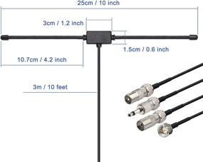 img 2 attached to 📡 Bingfu FM Radio Antenna: High-Quality Dipole Antenna for Indoor Stereo Receivers & Home Theaters