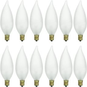 img 3 attached to 💡 Sunlite 15CFF/25/12PK Petite Chandelier Light Bulb, Flame Tip 15W Incandescent, Candelabra (E12) Base, Frosted Bulb - Pack of 12