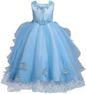 👗 embroidered applique princess communion bridesmaid dresses for girls' clothing logo