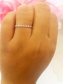 img 2 attached to 💍 Коллекция Dazzlingrock 14K золотое кольцо с круглым аметистом и белыми бриллиантами для женщин, идеально подходит для годовщины свадьбы.