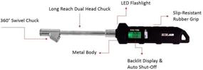 img 1 attached to 🔍 Enhanced EX516DIG Tire Gauge with Extended Swivel Air Chuck by EXELAIR - Black/Silver