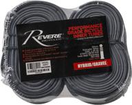 🚴 revere bicycles tubes - black 700c x 28-35 shrader 32mm with free replacement warranty for manufacturer defect-induced flat logo