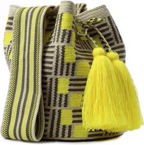 img 3 attached to 👜 Vibrant Wayuu Mochila Bags: Handmade Colombian Boho Bags with Colorful Crochet Woven Style