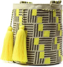 img 2 attached to 👜 Vibrant Wayuu Mochila Bags: Handmade Colombian Boho Bags with Colorful Crochet Woven Style