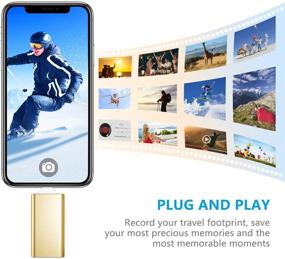 img 1 attached to 💾 DULEES USB Flash Drive Gold 32GB - Lightning External Memory Storage for Mac, Android, PC - Backup Pictures with Photo Stick - High-Speed USB 3.0 Thumb Jump Drive
