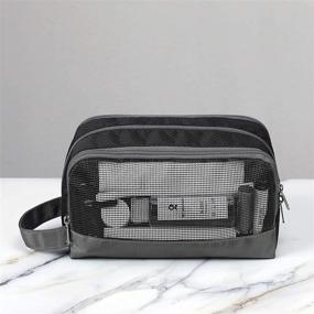 img 1 attached to 🧳 Нейлоновая путешественническая косметичка - Gonex Dopp Kit сумка для бритья для организации туалетных принадлежностей, черная.