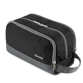 img 4 attached to 🧳 Нейлоновая путешественническая косметичка - Gonex Dopp Kit сумка для бритья для организации туалетных принадлежностей, черная.