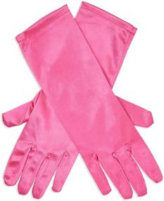 img 1 attached to Premium Satin Gloves for Girls - Perfect Princess Costume or Wedding Accessory, Ages 3-8 (4 Pairs)