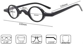 img 1 attached to 👓 Loovit Small Round Retro Reading Glasses: Stylish Unisex Spring Hinge Readers