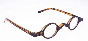 img 2 attached to 👓 Loovit Small Round Retro Reading Glasses: Stylish Unisex Spring Hinge Readers