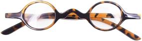 img 4 attached to 👓 Loovit Small Round Retro Reading Glasses: Stylish Unisex Spring Hinge Readers