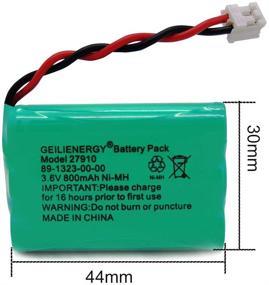 img 2 attached to 🔋 High-Quality Rechargeable Cordless Phone Battery Pack (Set of 4) - GEILIENERGY 27910 Compatible with AT&amp;T, Motorola, RadioShack Handsets