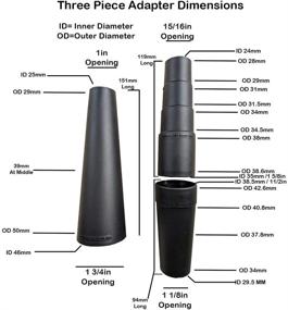 img 3 attached to TDVS Universal Vacuum Hose Attachments Kit: Fit More Vacuums with 5 Adapters - Reducer 🔌 Connector for 1 1/16 to 1 3/4 inch & 2 1/2 to 1 1/4 Shop Vac Hose