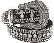 💎 women's western belt with rhinestone studs - luxurious divas logo