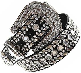 img 3 attached to 💎 Women's Western Belt with Rhinestone Studs - Luxurious Divas