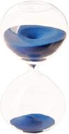 ⏳ enhance your home decor with graces dawn super beautiful transparent glass hourglass sand timer 60 minutes in elegant blue logo