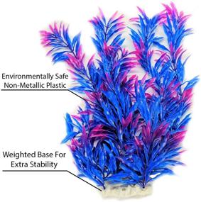 img 1 attached to 🐠 Enhance Your Fish Tank with Otterly Pets Large Artificial Aquarium Decor - 8-Pack Plastic Plants for Stunning Tank Decorations and Accessories