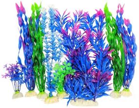 img 4 attached to 🐠 Enhance Your Fish Tank with Otterly Pets Large Artificial Aquarium Decor - 8-Pack Plastic Plants for Stunning Tank Decorations and Accessories