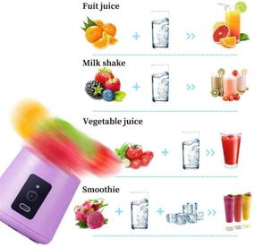 img 2 attached to 🍹 Portable Blender: MIAOKE Smoothie Blender with Six 3D Blades - USB Rechargeable Juicer Cup for Home/Office/Outdoors