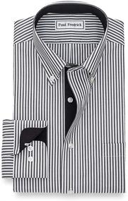 img 1 attached to 👔 Paul Fredrick Non Iron Cotton Stripe Men's Clothing: Effortless Style and Easy Maintenance Combined