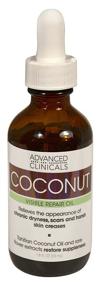 img 1 attached to 🥥 Advanced Clinicals Coconut Oil for Skin Repair - Face, Body, Hair - 1.8 Fl Oz - Addresses Chronic Dryness, Scars, Stretch Marks, and Creases