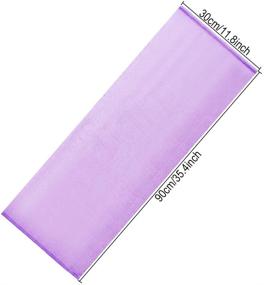 img 1 attached to 🛀 Long Exfoliating Nylon Bath Cloth Towel Set - 5 Pieces, 35 inches, 5 Colors