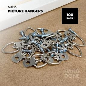 img 3 attached to 🖼️ Securely Hang Your Pictures with HangDone D Ring Picture Hangers 100-Pack – Heavy Duty and Complete with Screws!