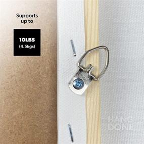 img 2 attached to 🖼️ Securely Hang Your Pictures with HangDone D Ring Picture Hangers 100-Pack – Heavy Duty and Complete with Screws!