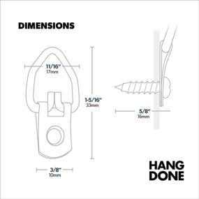 img 1 attached to 🖼️ Securely Hang Your Pictures with HangDone D Ring Picture Hangers 100-Pack – Heavy Duty and Complete with Screws!