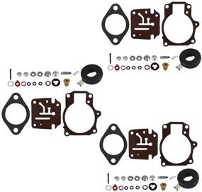 img 1 attached to 🔧 3x Carburetor Carb Rebuild Repair Kits and Float | Fit for Johnson Evinrude 396701 65 70 75 HP | Enhance Engine Performance