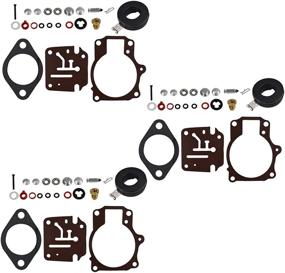 img 2 attached to 🔧 3x Carburetor Carb Rebuild Repair Kits and Float | Fit for Johnson Evinrude 396701 65 70 75 HP | Enhance Engine Performance